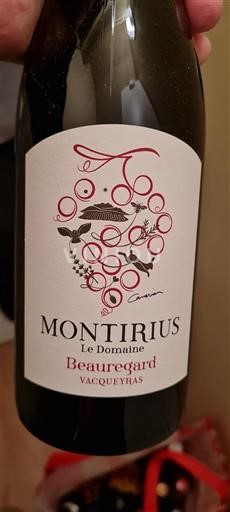 Vine Rouge sec Beauregard Montirius 2022 Frankrig Rhône-dalen Vacqueyras AOC