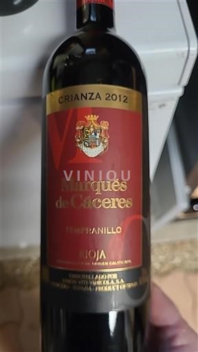 La Rioja Rioja Marqués de Cáceres Crianza 2012