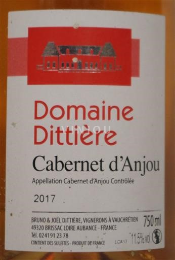 Valle della Loira Cabernet d'Anjou Domaine Dittière 2017