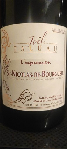 Valle del Loira Saint-Nicolas-De-Bourgueil Joël Taluau L'expression 2021