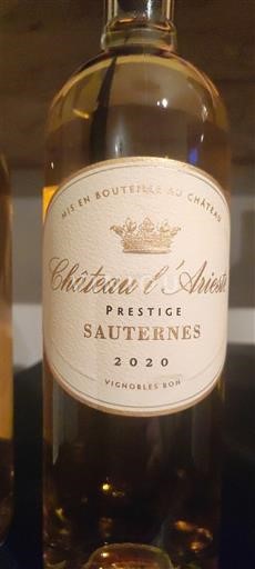 Bordeaux Sauternes Château Ariste Prestige 2020
