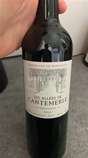 Bordeaux Haut-Médoc Cantemerle Les Allées de Cantemerle 2018