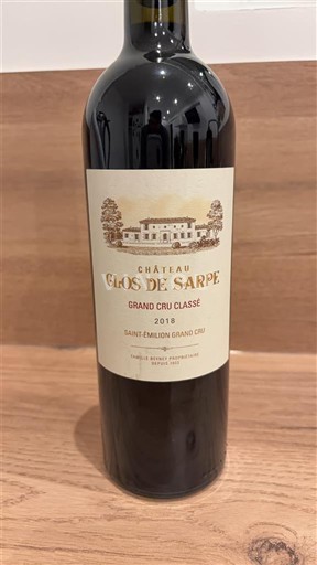 Bordeaux Saint-Émilion Grand Cru Château Clos de Sarpe 2018