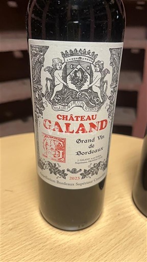 Vine Rouge sec Château Galand 2022 Frankrig Bordeaux Bordeaux Supérieur AOC