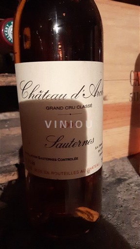 Vinhos Blanc liquoreux Château D´arche 2001 França Bordéus Sauternes AOC