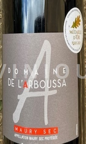 Roussillon Maury sec Domaine L'Arboussa 2023