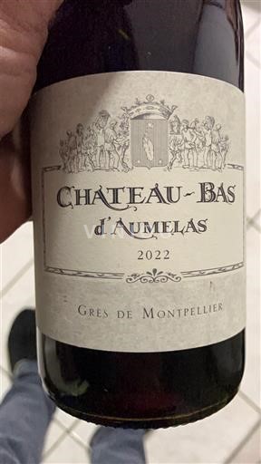 Vine Rouge sec Château Château-Bas d'Aumelas 2022 Frankrig Languedoc Grès de Montpellier AOC