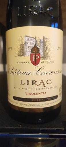 Viinit Rouge sec Vinolentia Château Cornesrson 2019 Ranska Rhônen laakso Lirac AOC