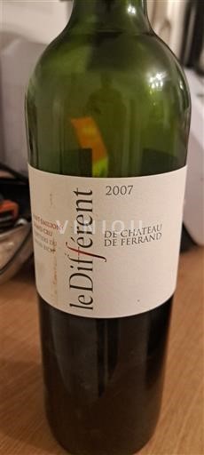 Bordéus Saint-Émilion Grand Cru Château Ferrand Le Différent 2007