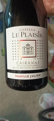 Rhônen laakso Cairanne Château Le Plaisir 2024