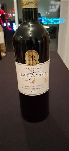 Viner Rouge sec Prestige Haut Lamard 2020 Frankrike Bordeaux Lussac-saint-émilion AOC