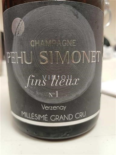 Champagne Pehu Simonet Fins Lieux N°1 2014