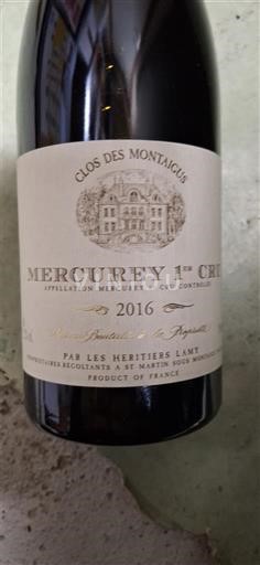 Borgoña No especificado Premier Cru Clos des Montaigus 2016