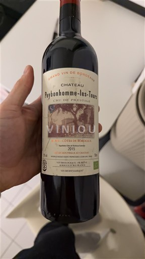 Burdeos Blaye-Côtes de Burdeos Château Peybonhomme-les-Tours Cru de Prestige 2015