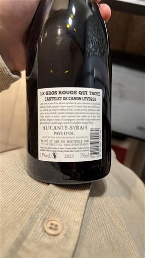 Linguadoca e Rossiglione Paese d'Oc Castelet de Canon Leveque Le Gros Rouge Qui Tache 2023