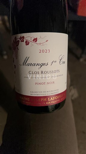 Burgundy Maranges Premier Cru Domaine Joseph Lafouge Clos Roussots 2023