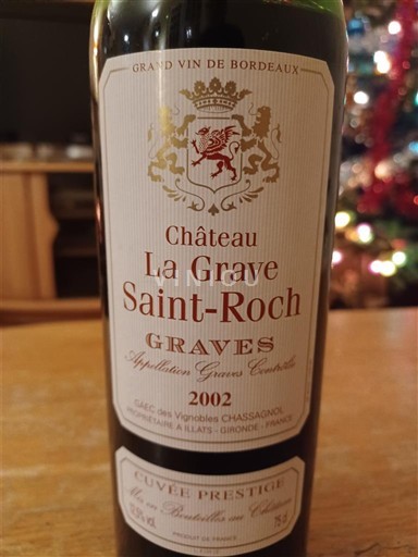 Bordeaux Graves Château La Grave Saint-Roch Prestige 2002
