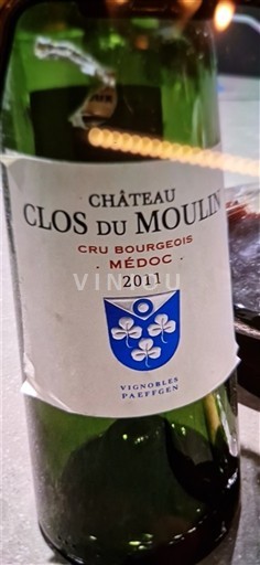 Bordeaux Médoc Cru Bourgeois Château Clos du Moulin 2011