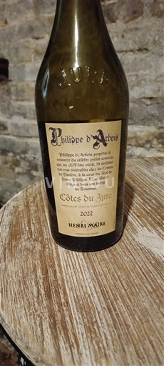 Jura Côtes du Jura Henri Maire Philippe d'Arbois 2022