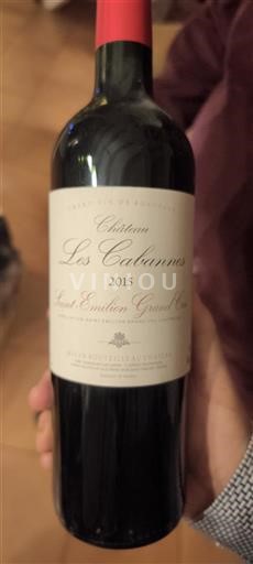 Bordeaux Saint-Émilion Grand Cru Château Les Cabannes 2015