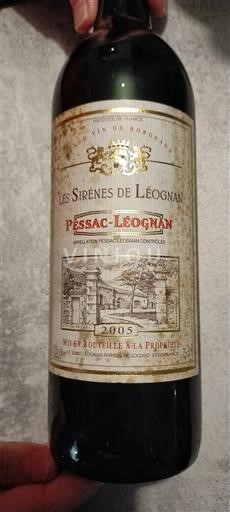 Bordeaux Pessac-Léognan Les Sirènes de Léognan 2005