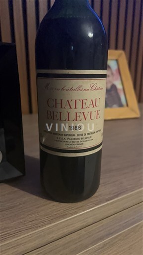 Bordeaux Ni doloceno Château Bellevue 1986