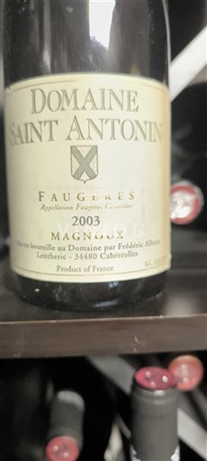 Langvedok Faugères Domaine Saint Antonin Magnoux 2003
