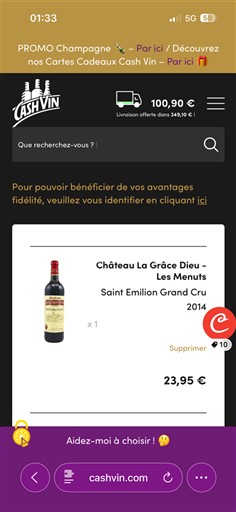 Burdeos Saint-Émilion Gran Cru Grand Cru Château La Grâce Dieu Les Menuts 2014