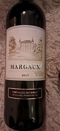 Wijnen Rouge sec Cuvée Prestige Chevalier de Ciran 2017 Frankrijk Bordeaux Margaux AOC