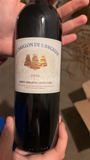 Vinos Rouge sec Le Carillon de L'Angélus 2006 Francia Burdeos Saint-Émilion Gran Cru AOC