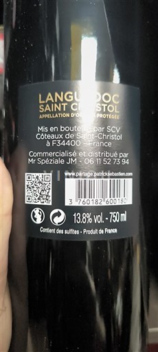 Languedoc Coteaux del Languedoc SCV Coteaux de Saint-Christol Partage Sin añada