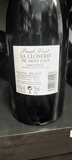 Languedoc Pic Saint-Loup Puech Haut La Closerie 2017