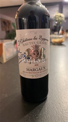 Bordeaux Margaux Château Les Eygues Hautes Graves 2018