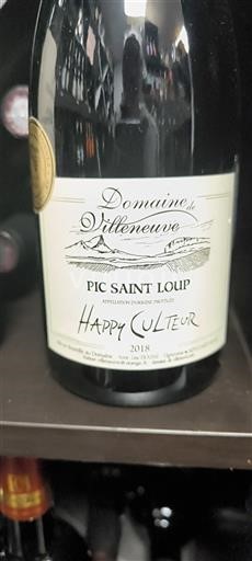 Languedoc Pic-saint-loup Domaine Villeneuve Happy Culteur 2018
