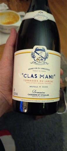 Languedoc Terrasses-du-Larzac Domaine Cassigné et Vitallis Clas Mani 2017