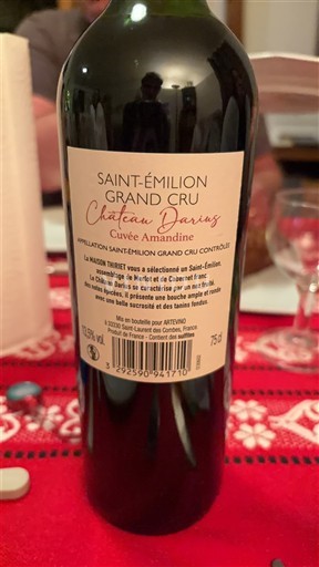 Bordeaux Saint-Émilion Grand Cru Grand Cru Château Darius Amandine Senza annata