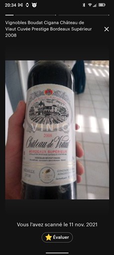 Viner Rouge sec Prestige Château Viaut 2008 Frankrike Bordeaux Bordeaux Supérieur AOC