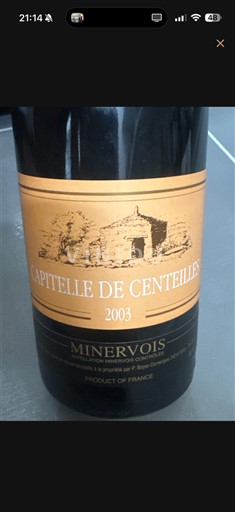 Langvedok Minervois Centeilles Capitelle de Centeilles 2003