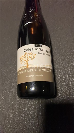 Loiredalen Coteaux-du-Layon Domaine S Deux Vallées Clos de la Moinerie 2022