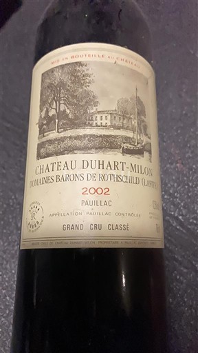 Bordeaux Pauillac Grand Cru Classé Château Hart-Milon 2002