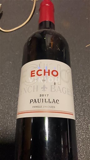 Bordéus Pauillac Château Lynch-Bages Echo 2017