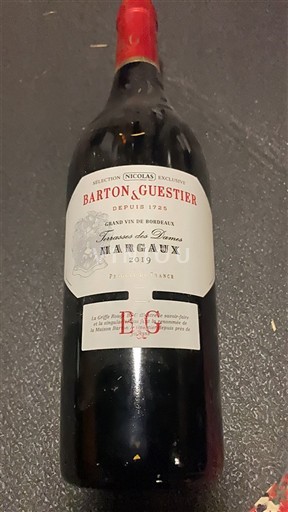 Vinhos Rouge sec Terroirs des Dames Barton & Guestier 2019 França Bordéus Margaux AOC