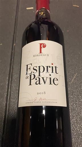 Bordéus Esprit de Pavie 2018