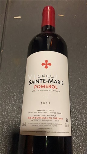 Bordeaux Pomerol Château Sainte-Marie 2019