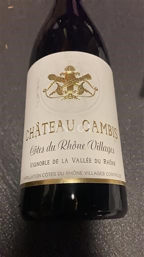 Rhônen laakso Côtes-du-rhône-villages Château Cambis Ei vuosikertaa