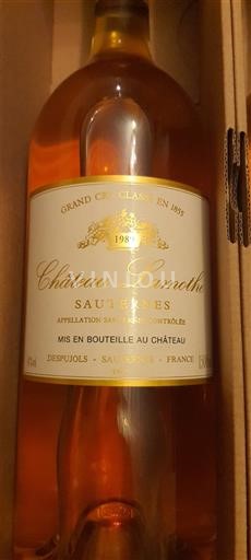 Burdeos Sauternes Château Lamothe 1989