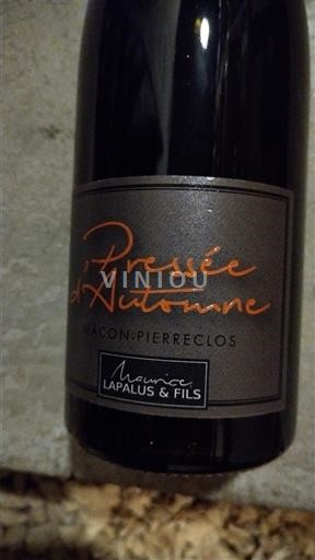 Burgundsko Mâcon a mâconské vesnice Maurice Lapalus & Fils Pressée d'Automne 2023