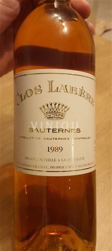 Bordeaux Sauternes Clos Labère 1989