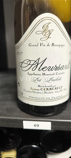Burgundy Meursault Domaine Jérôme Gerbault Les Luchets 2007