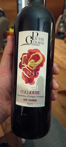Roussillon Collioure Domaine Pietri-Geraud Sine Nomine 2021